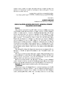 School Practices and Education Policy: Aboriginal Students’ Challenges and Successes