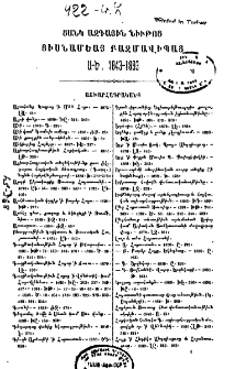Ցանկ ազգային նիւթոց յիսնամեայ բազմավիպաց Ա-Ծ, 1843-1893