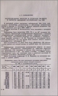 Распределение энергии в спектрах OB-звезд в области звездной ассоциации Сер OB 2