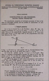 Construction of line processes: Second order properties