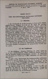 Über die Eckenanzahl zufälliger konvexer Polygone