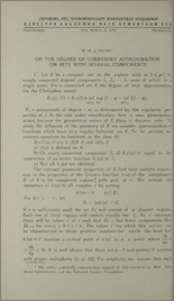 On the degree of Chebyshev approximation on sets with several components