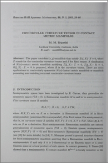 Concircular curvature tensor in contact metric manifolds