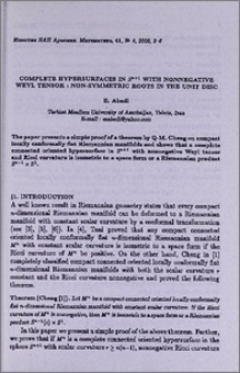 Complete hypersurfaces in Sⁿ⁺¹ with nonnegative Weyl tensor: Non-symmetric roots in the unit disc
