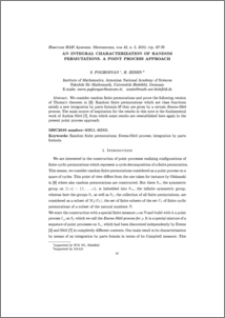 An integral characterization of random permutations. A point process approach