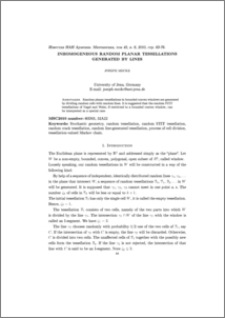 Inhomogeneous random planar tessellations generated by lines