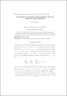 Summability of multiple trigonometric Fourier series by linear methods