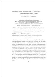 Extended mean field games