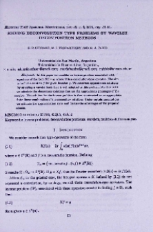 Solving deconvolution type problems by wavelet decomposition methods