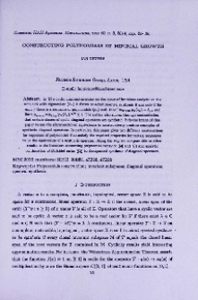 Construcing polynomials of minimal growth
