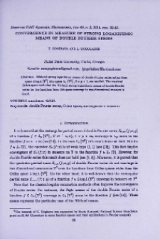 Convergence in measure of strong logarithmic means of double Fourier series