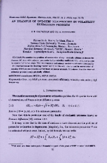 An example of one-step MLE-process in volatility estimation problem