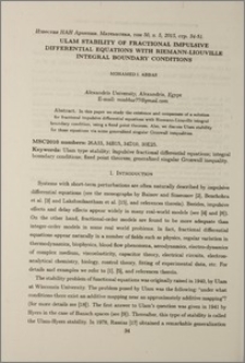 Ulam stability of fractional impulsive differential equations with Riemann-Liouville integral boundary conditions