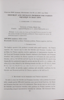 Dirichlet and Neumann problems for Poisson equation in half lens