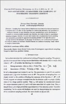 Non-asymptotic guarantees for sampling by Stochastic Gradient Descent
