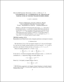 Convergence of a subsequence of triangular partial sums of double Walsh-Fourier series