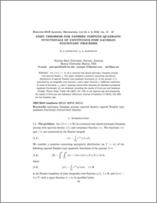 Limit theorems for tapered Toeplitz quadratic functionals of continuous-time Gaussian stationary processes