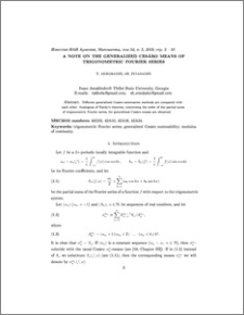 A note on the generalized Cesáro means of trigonometric Fourier series