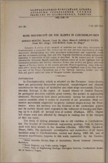 Mass movements on the slopes in Czechoslovakia