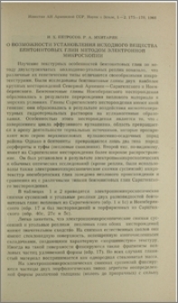 О возможности установления исходного вещества бентонитовых глин методом электронной микроскопии