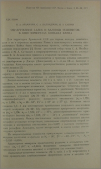 Обнаружение галек и валунов тешенитов в конгломератах коньяка Вайка