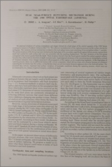 Dual near-surface rupturing mechanism during the 1988 Spitak earthquake (Armenia)