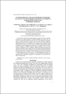 On the petrology and geochemistry of jurassic magmatics of the somkheti segment of Somkheto-Karabagh tectonic zone (Northern Armenia)