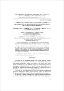 A famennian (late Devonian) conodont assemblage from brachiopod–rich limes-tones of the Djravank section (Southern Armenia)