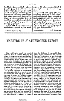 Martyre de ST Athénogène evêque