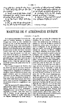 Martyre de S athénogène evêque