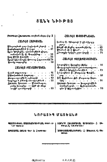 Ցանկ նիւթոց