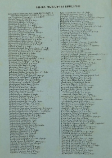 Ցուցակ բաժանորդաց ամսագրոյս