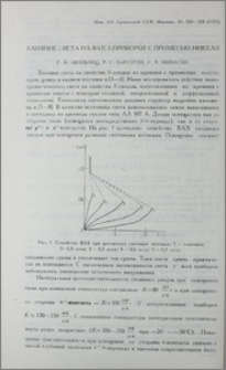 Влияние света на ВАХ S-приборов с примесью никеля
