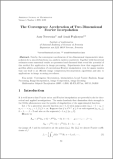 The Convergence Acceleration of Two-Dimensional Fourier Interpolation