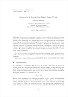 Interaction of Non-Abelian Tensor Gauge Fields