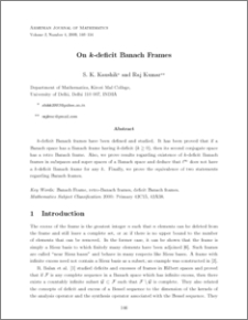 On $\bm{k}$-deficit Banach Frames