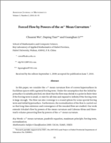 Forced Flow by Powers of the $\emph{m}^{\th}$ Mean Curvature