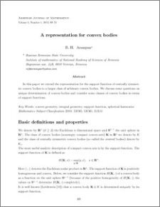 A representation for convex bodies