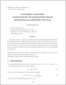 Convergence acceleration of quasi-periodic and quasi-periodic-rational interpolations by polynomial corrections