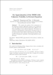 On Approximation of the BSDE with Unknown Volatility in Forward Equation