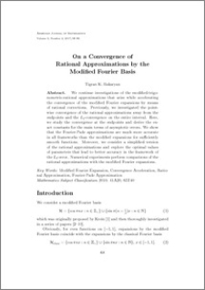 On a Convergence of Rational Approximations by the Modified Fourier Basis