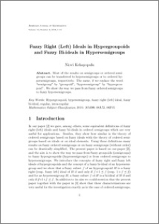 Fuzzy Right (Left) Ideals in Hypergroupoids and Fuzzy Bi-ideals in Hypersemigroups