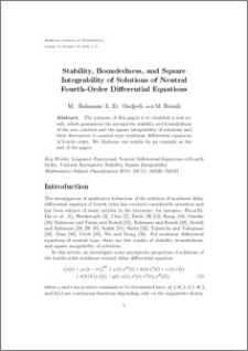 Stability, Boundedness, and Square Integrability of Solutions of Neutral Fourth-Order Differential Equations