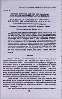 Переход спираль-клубок при наличии взаимодействия между двумя цепями