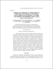 Влияние поглощения на эффективность генерации терагерцового излучения в металлическом волноводе, частично заполненном нелинейным кристаллом LiNbO3, DAST или ZnTe