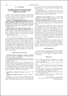 On three forgotten specific names of Euphorbia L. (Euphorbiaceae) from the Caucasus