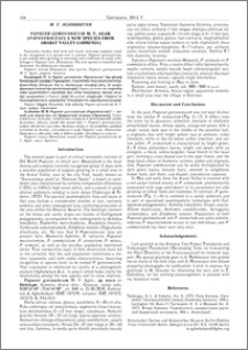 Papaver gorovanicum M. V. Agab. (Papaveraceae) — a new species from Ararat Valley (Armenia)