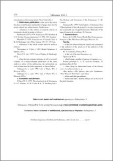 Index to new names and combinations appearing in Takhtajania», 3