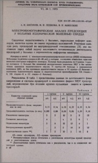 Электрокимографический анализ предсердий у больных ишемической болезнью сердца