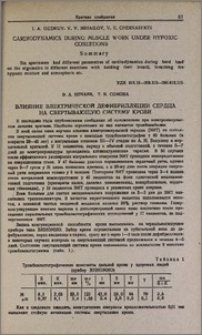 Влияние электрической дефибрилляции сердца на свертывающую систему крови